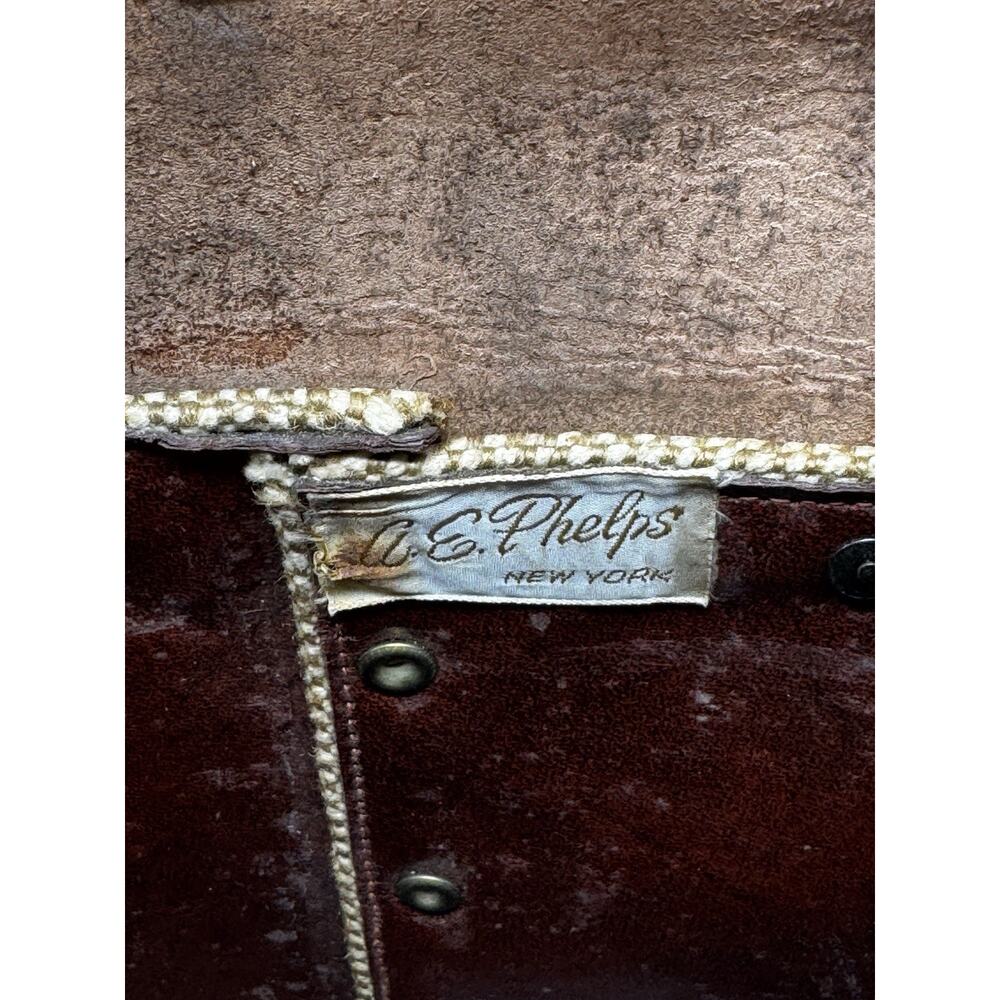 VINTAGE A.E. Phelps New York Leather Purse Walking Horse Preppy Hand Made Boho - Picture 5 of 16
